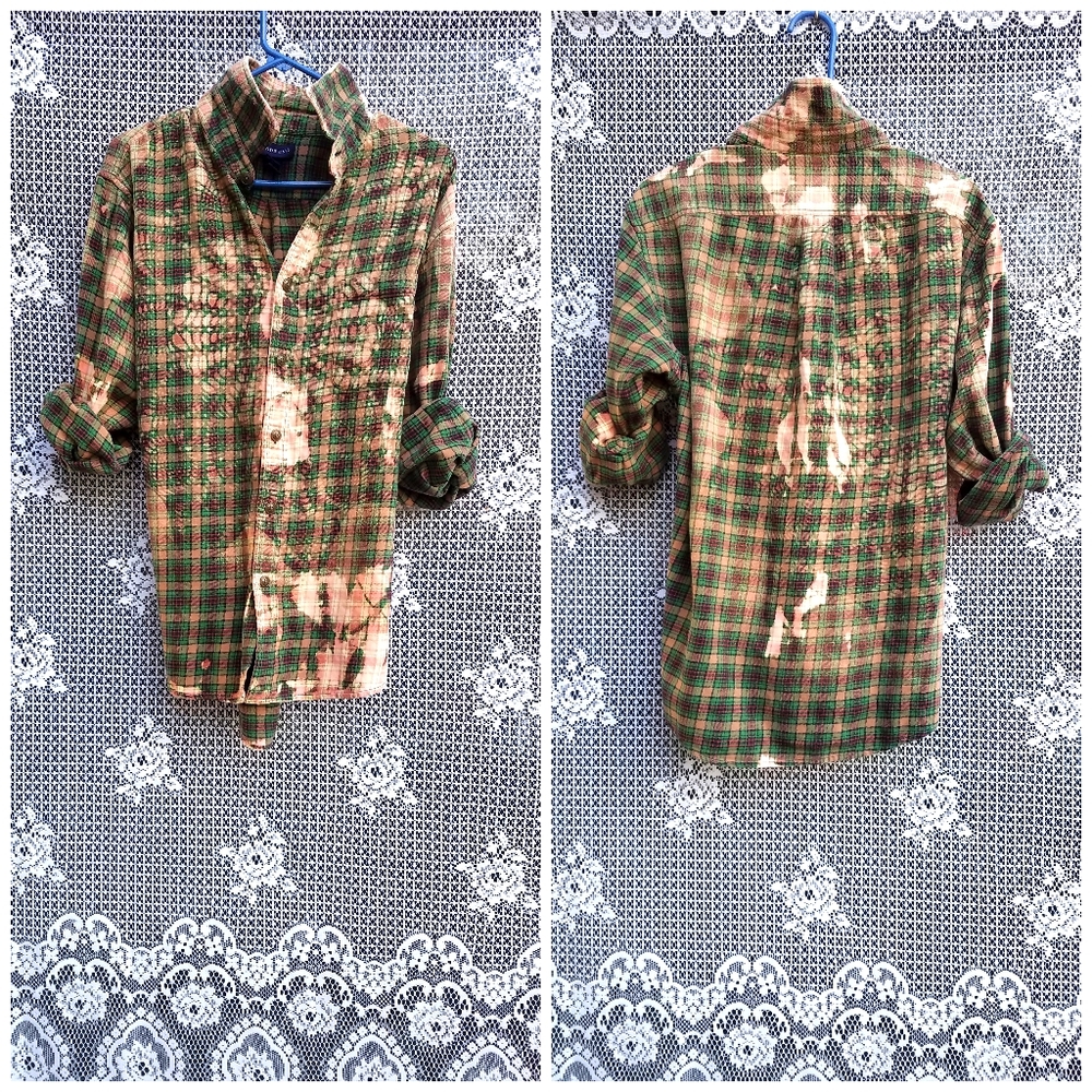 Bleach Distressed Flannel
